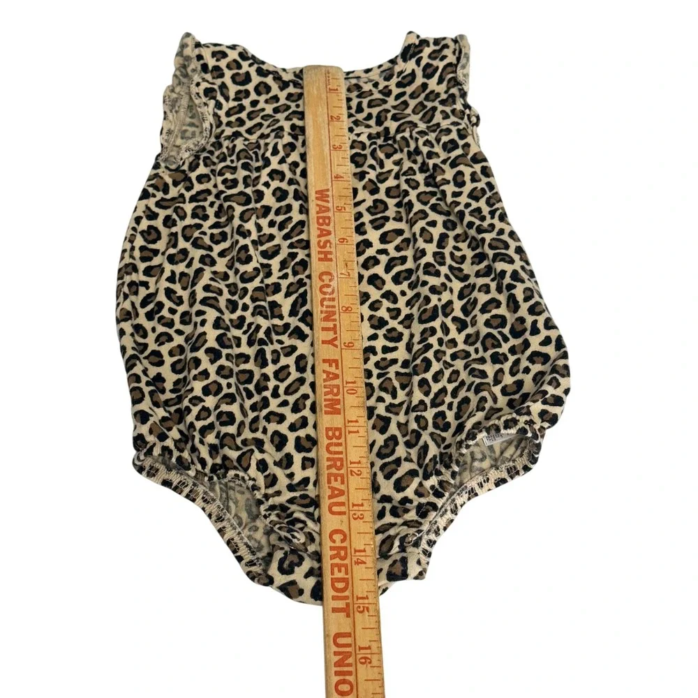 Carters Old Navy Baby Girl Romper Bodysuit Lot 9M 6-12M Pink Orange Leopard